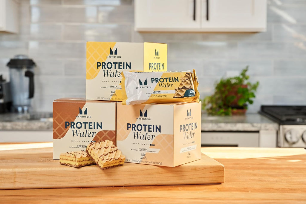 Myprotein Crispy Protein Wafers | 15g Protein | Box of 10 | Chocolate | High Protein Snack Bar | Milk & Whey Isolate | Low Sugar