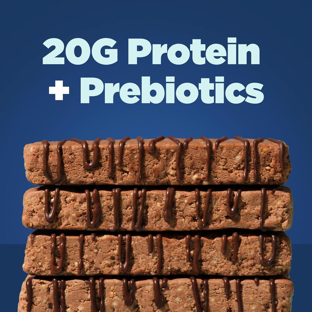 Perfect Bar Protein + Prebiotics Chocolate Peanut Butter Protein Bar, 20g Protein, Grass-Fed Whey, 6g Fiber With 3g Prebiotics, Gluten-Free, Non-GMO, 2.4 Ounce Bar, 7 Count
